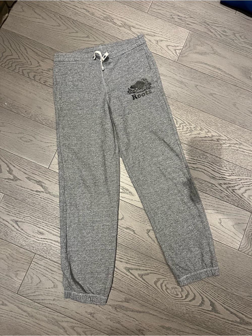 Roots Kids Heather Gray Jogger Sweatpants with Drawstring